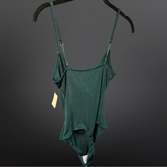 COWLS IN THE CLUB BODYSUIT - PINE ~ FREE PEOPLE - Picture 7 of 7